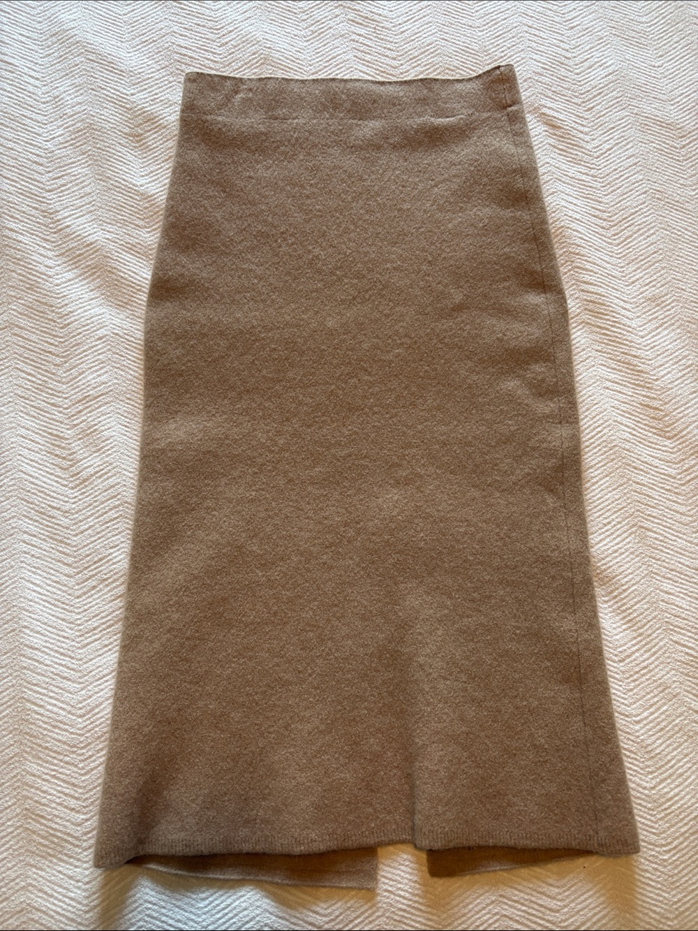 Classic Babaton Camel Straight Midi Skirt